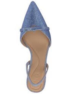 INC International Concepts Pointed Slingback Flats in Light Blue NWOB Sz 8.5